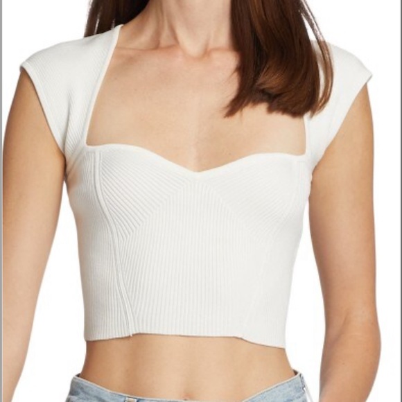 Jonathan Simkhai Abia rib knit crop top white - Picture 2 of 2
